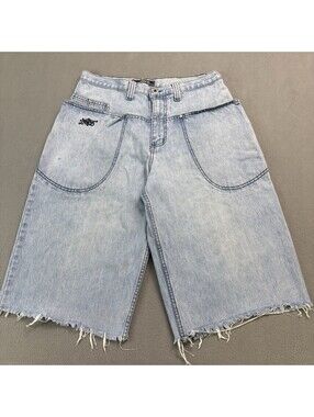 Vintage Jnco Baggy Cut Off Denim Jean Shorts Size 36 (Fit 34 in.) Blue